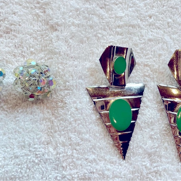 Vintage Clip On earrings-lot of 13 - Picture 3 of 9